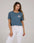 Salty Crew Women's In The Rays Crop Tee - Fin Blue
