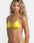 RVCA Women's Solid Halter Slide Triangle Bikini Top - Citrus