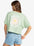Roxy "Feel Free" Oversized Cropped T-Shirt - Laurel Green