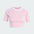 Adidas Women's "3 Stripes" Cropped Tee - Baby Pink