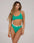 Salty Crew Optical Reversible Cheeky Bikini Bottom - Kelly Green