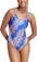 Adidas x FARM "Rio 3 Stripes Women's Swimsuit - Bold Blue / White