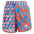 Adidas Women's x FARM Pacer Shorts - Bright Red/Signal Cyan