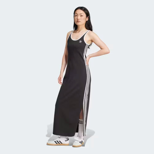 Adidas Women's Adicolor 3 Stripes Maxi Dress Navy