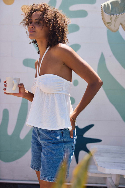 O'Neill Women's "Junie" Halter Top - White