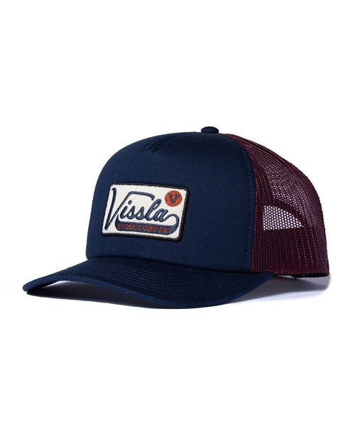 Vissla "Garage Foam" Trucker Hat - Navy/Burgundy