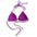 The Room Triangle Bikini Top - Purple