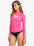 Roxy "Whole Hearted" Women's Long Sleeve UPF 50 Rashguard - Shocking Pink