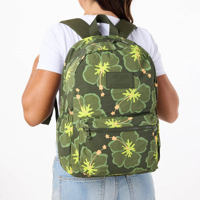 Aloha "Pua Waikini" Keep It Light Backpack - Olive