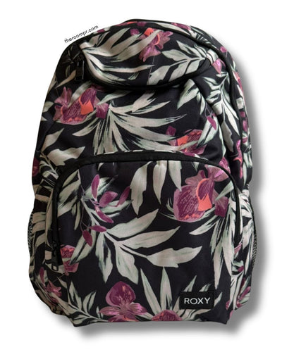 Roxy "Shadow Swell" Backpack - Black/Burgundy Floral