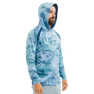 Pelagic Vaportek Men's Hooded Fishing Shirt | 3 Colors XL / Blue