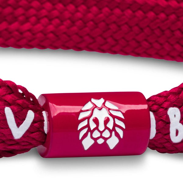 Positive Vibes Red Printed Rastaclat Bracelet | M/L
