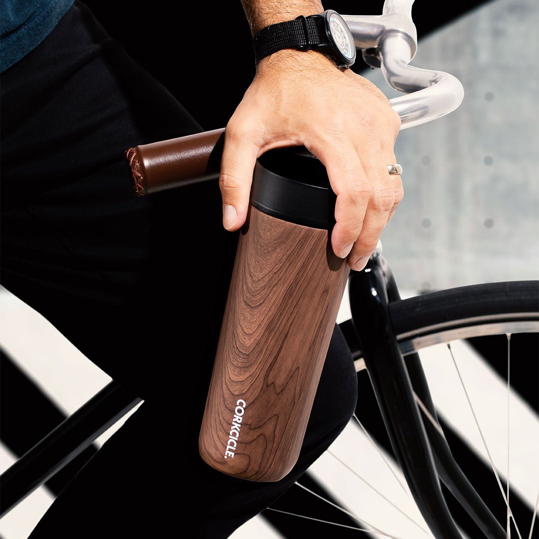 Corkcicle Insulated & Spill-Proof 17oz Commuter Cup - Walnut Wood
