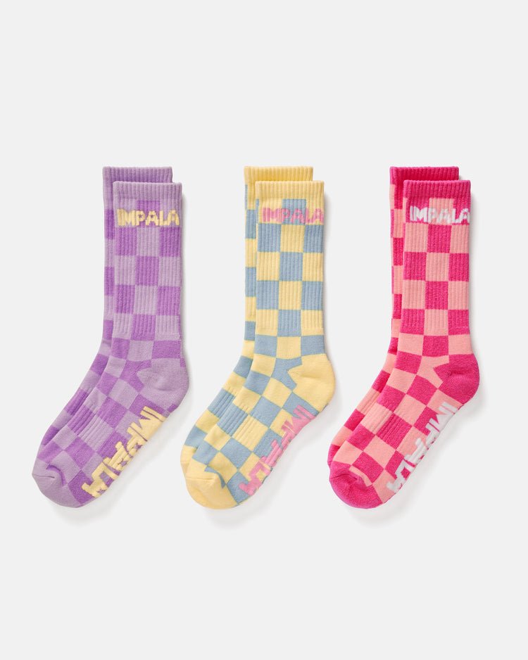 Impala Skate Sock 3pk - Checkered