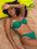 Top de bikini con aros en forma de U "Simply Seamless" de Volcom - Verde esmeralda