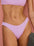 Roxy "Aruba" High Leg Cheeky Bikini Bottom - Crocus Petal